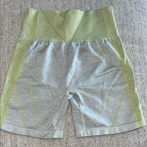 Gymshark Gray and Green Athletic Shorts